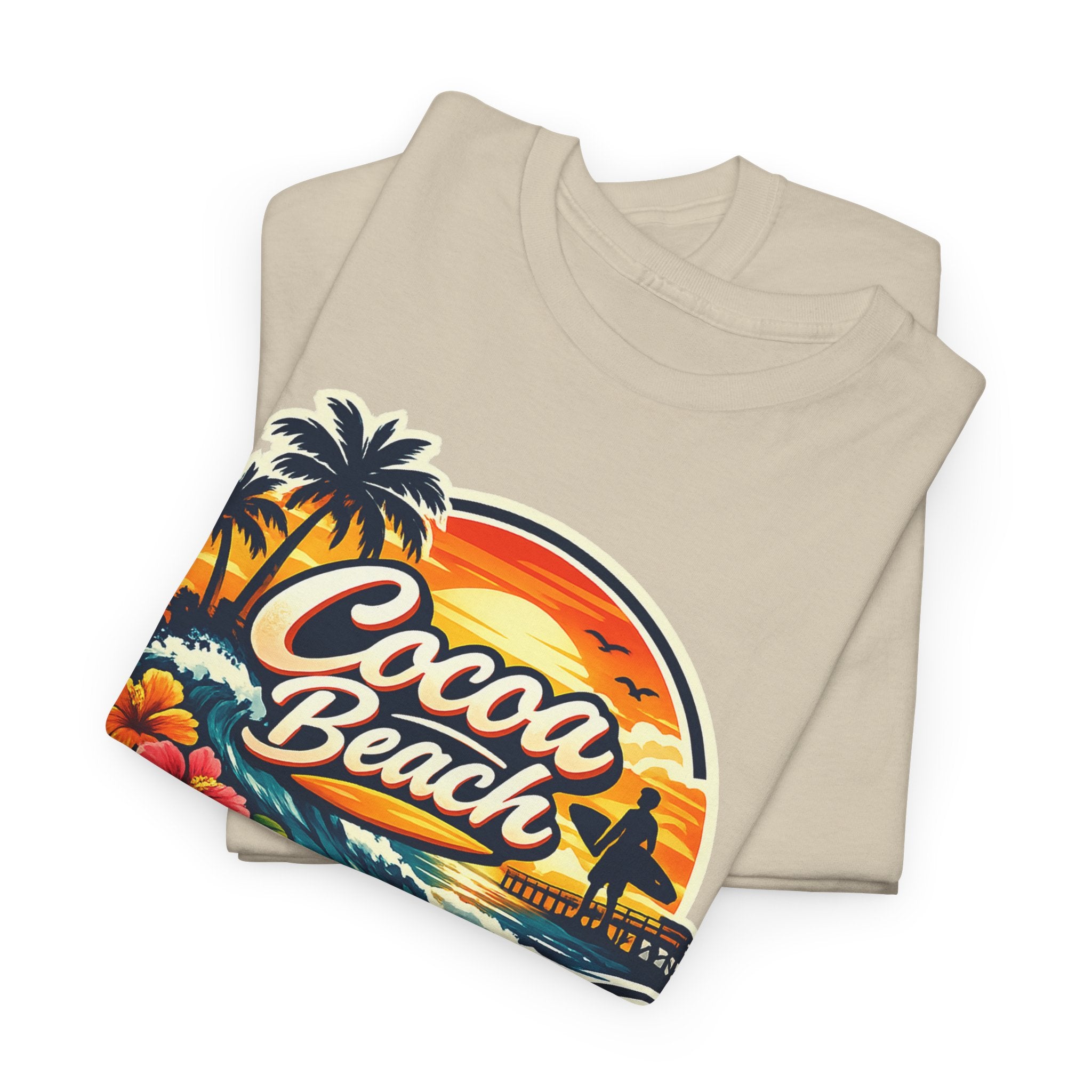 Cocoa Beach Vintage Sunset T-Shirt