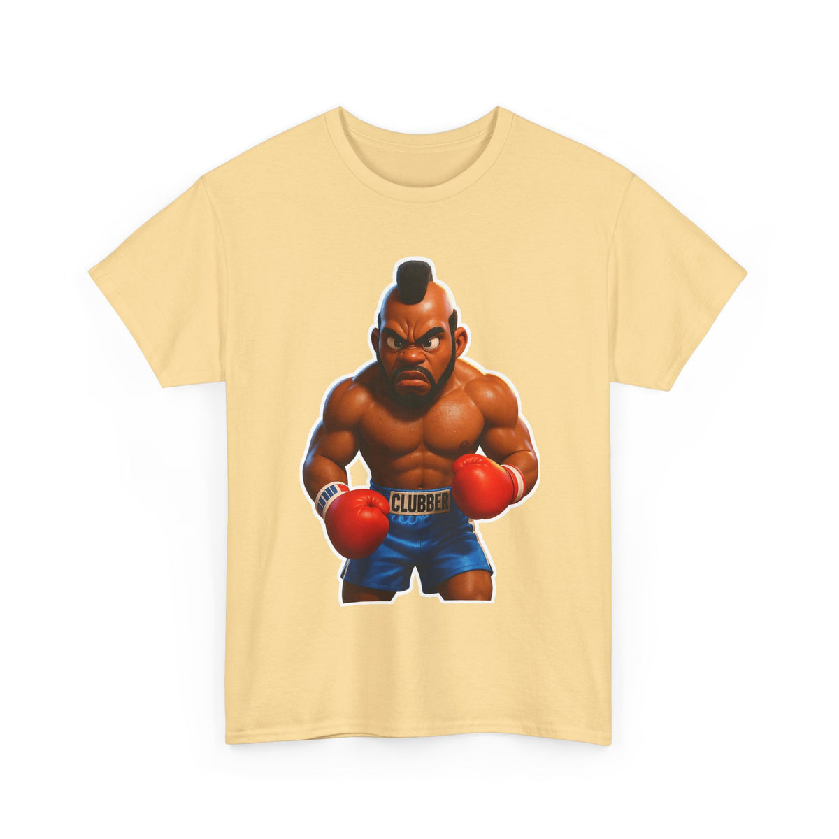 MR T Clubber Lang Boxer Character Tee — Tough Guy Cartoon Boxing T-Shirt