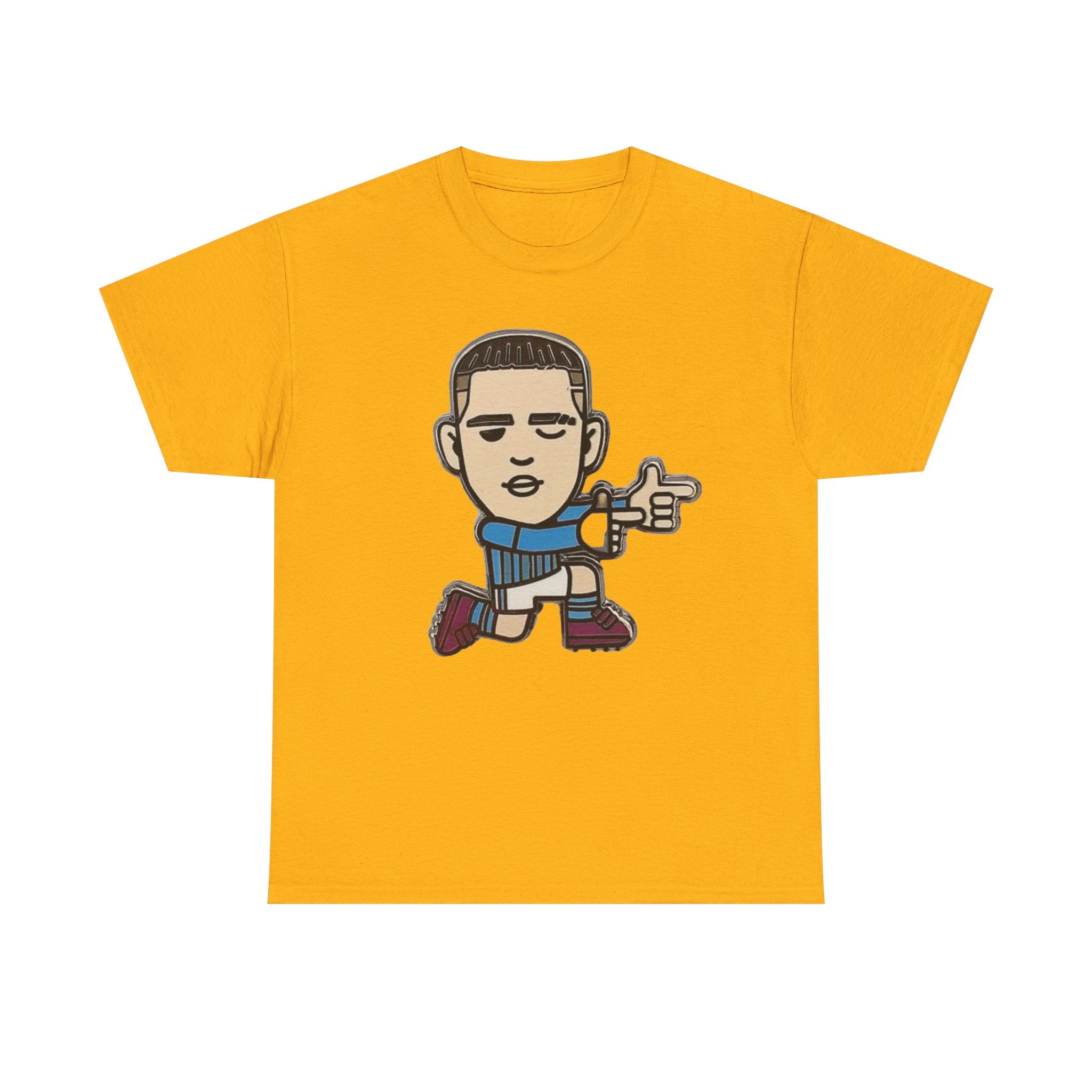 Phil Foden Cartoon Dance Pose Tee - Funky Character Graphic T-Shirt