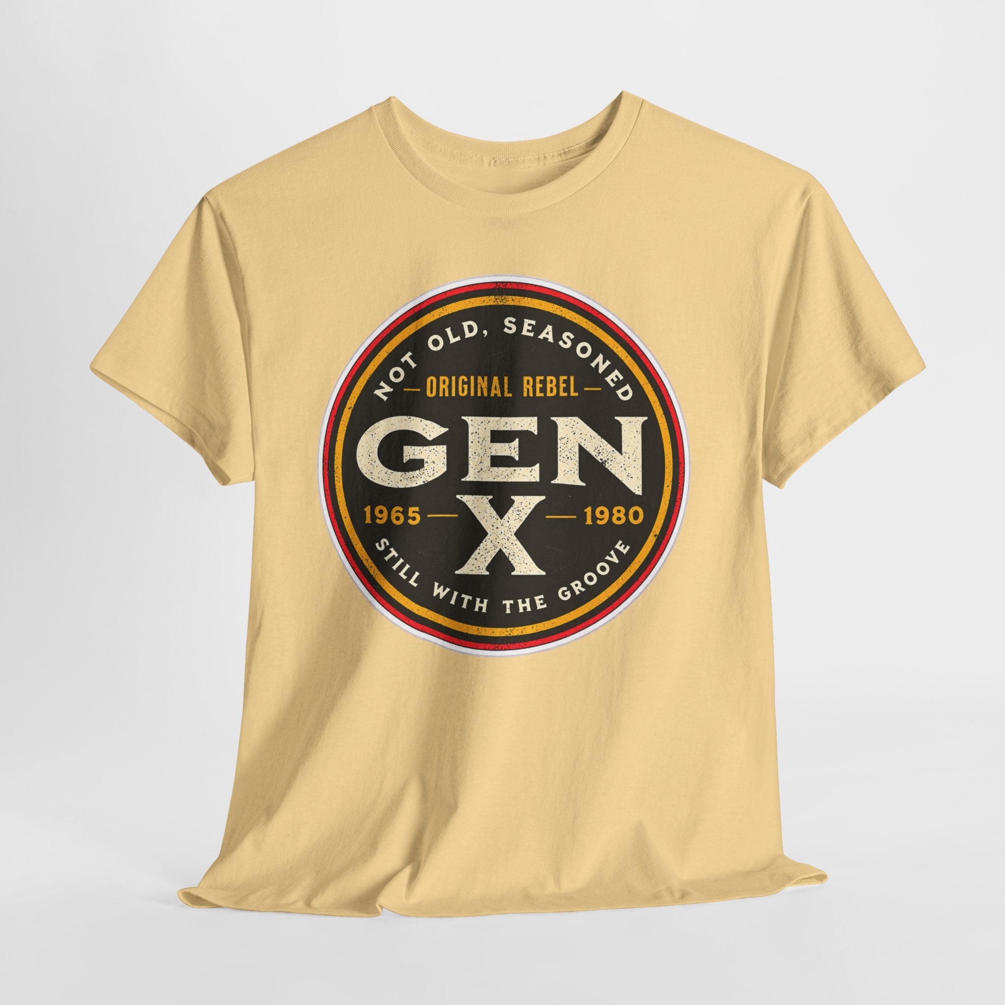 Gen X Tee - 'Not Old, Seasoned' Vintage Rebel Graphic T-Shirt (1965-1980)