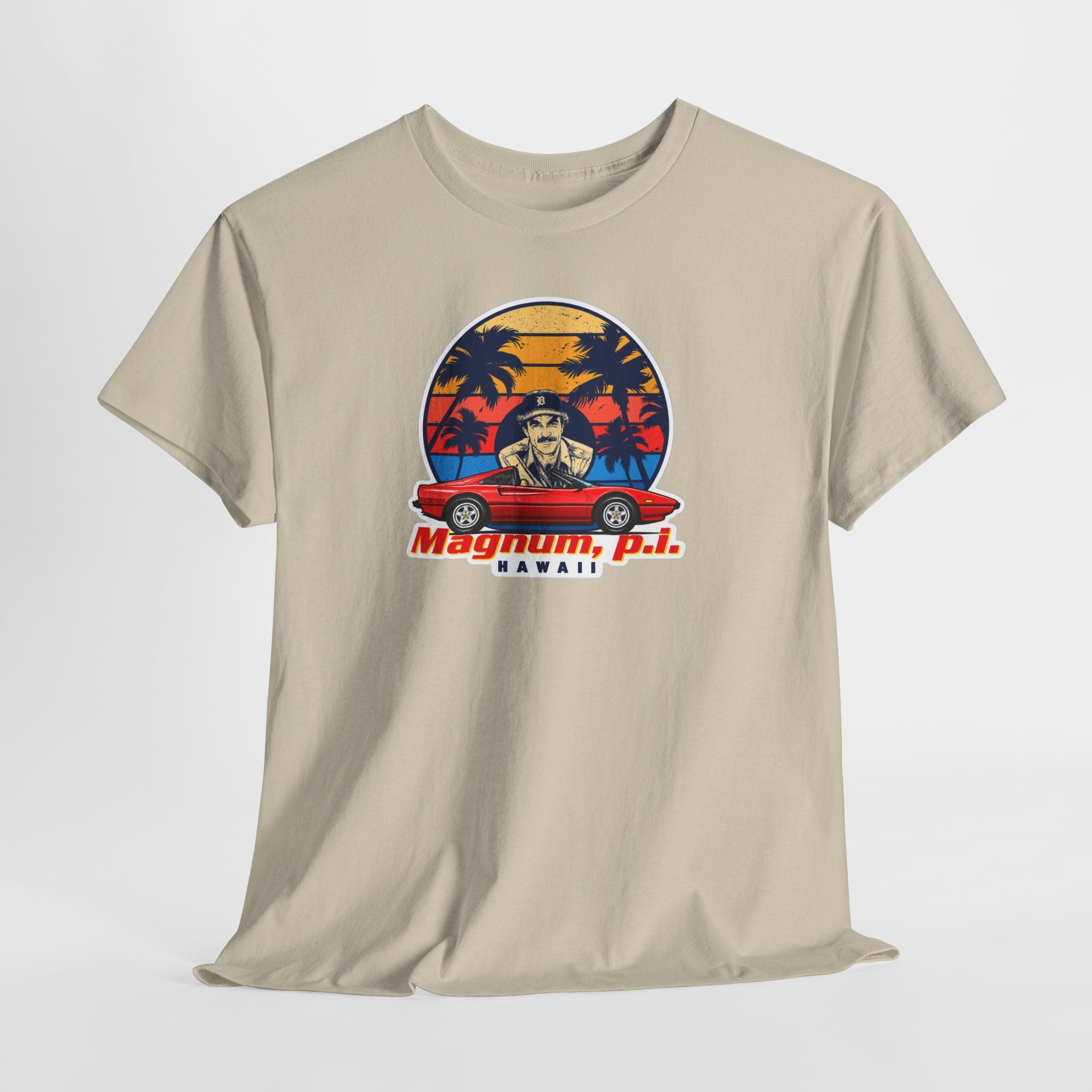 Magnum P.I. Hawaii Retro Sunset Cotton T-Shirt / Tee