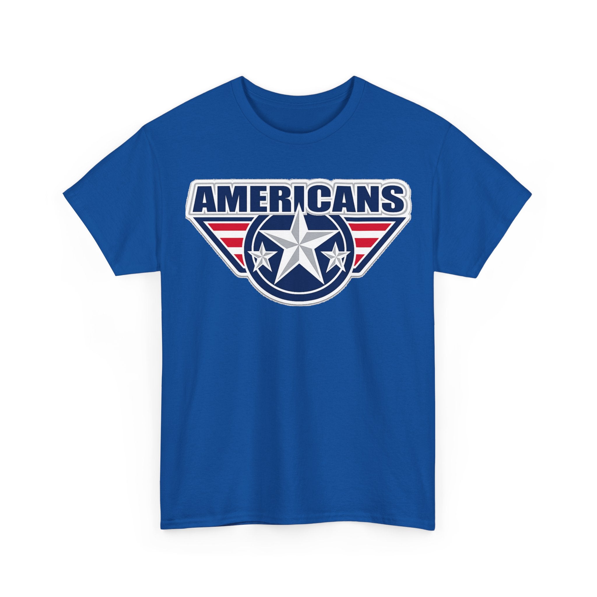 Americans Patriotic Star T‑Shirt — Red White Blue USA Graphic Tee