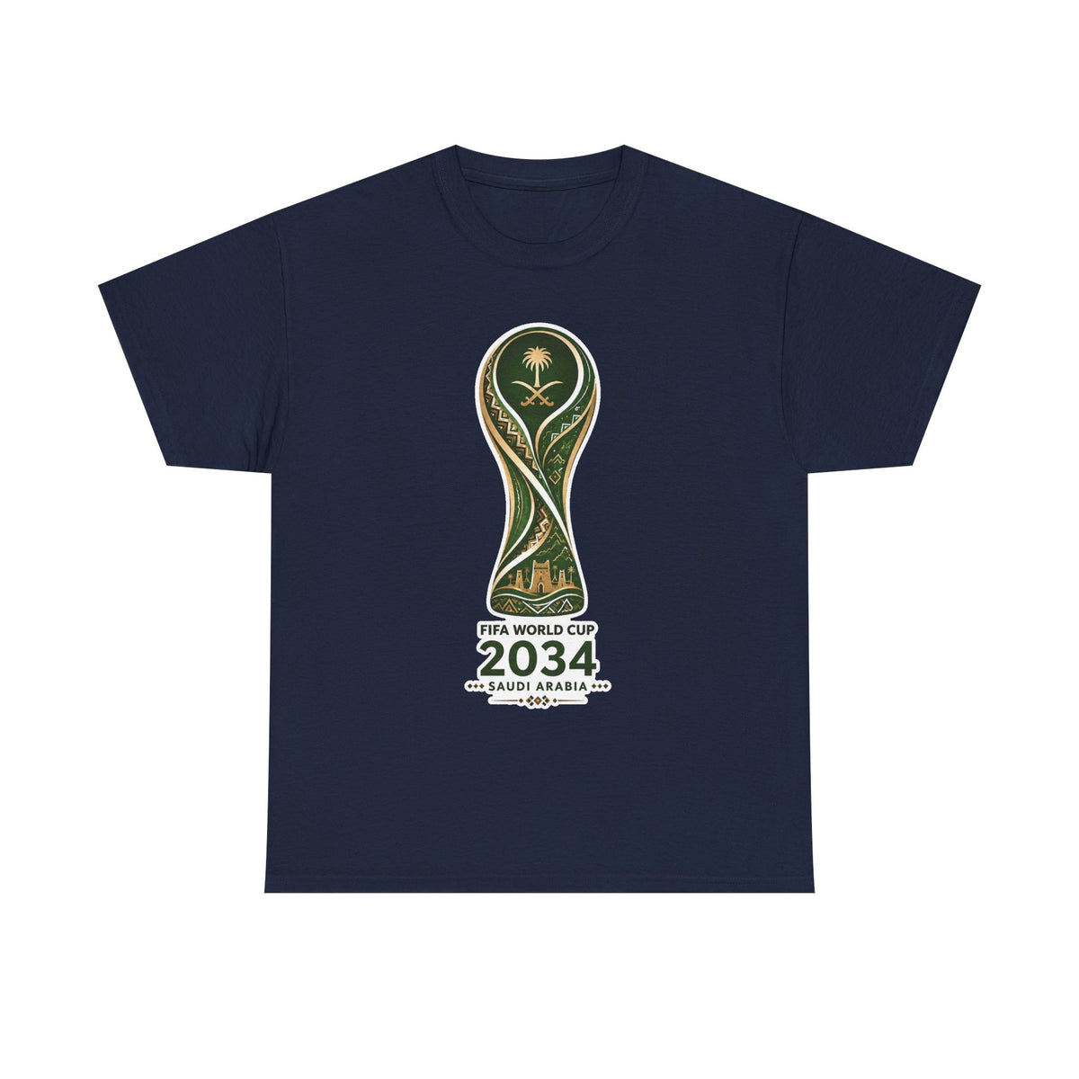 2034 FIFA World Cup Qatar 2034 Trophy Cotton T‑Shirt