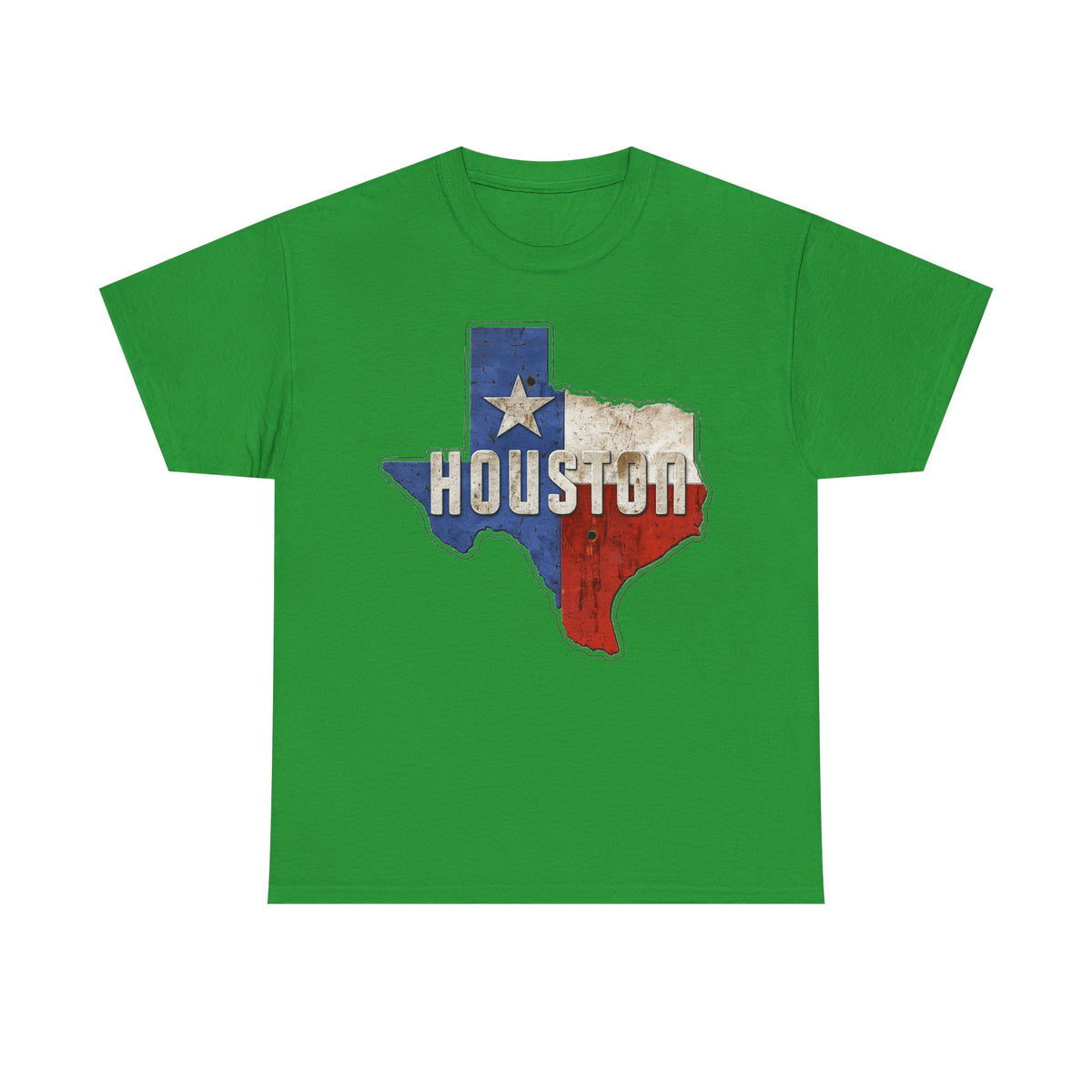Houston Texas Flag Graphic Tee — Vintage State Outline T-Shirt