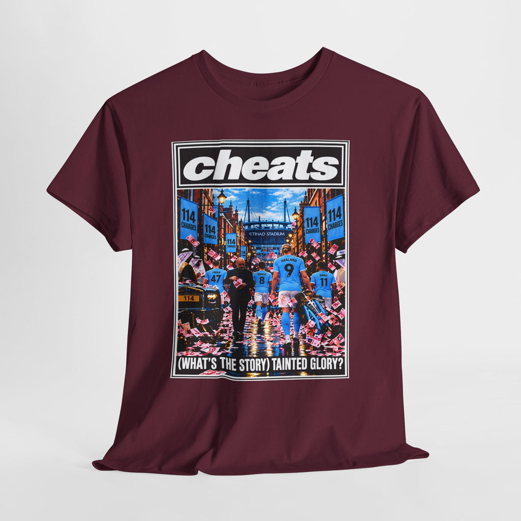 Cheats “What’s the Story? Tainted Glory?” Sports Graphic Cotton T-Shirt