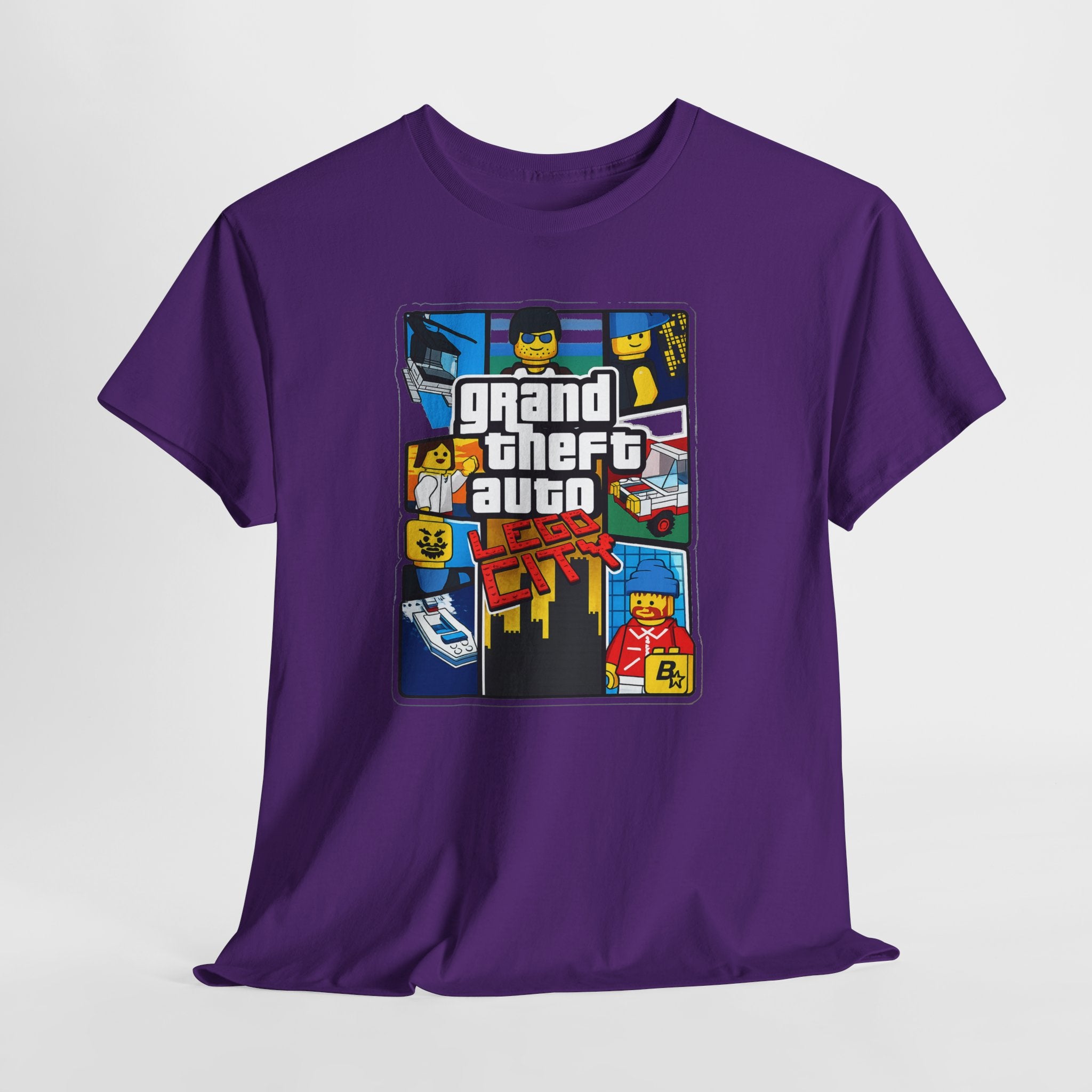 GTA Lego City Retro Block-Style 'Grand Theft Auto' Graphic Tee