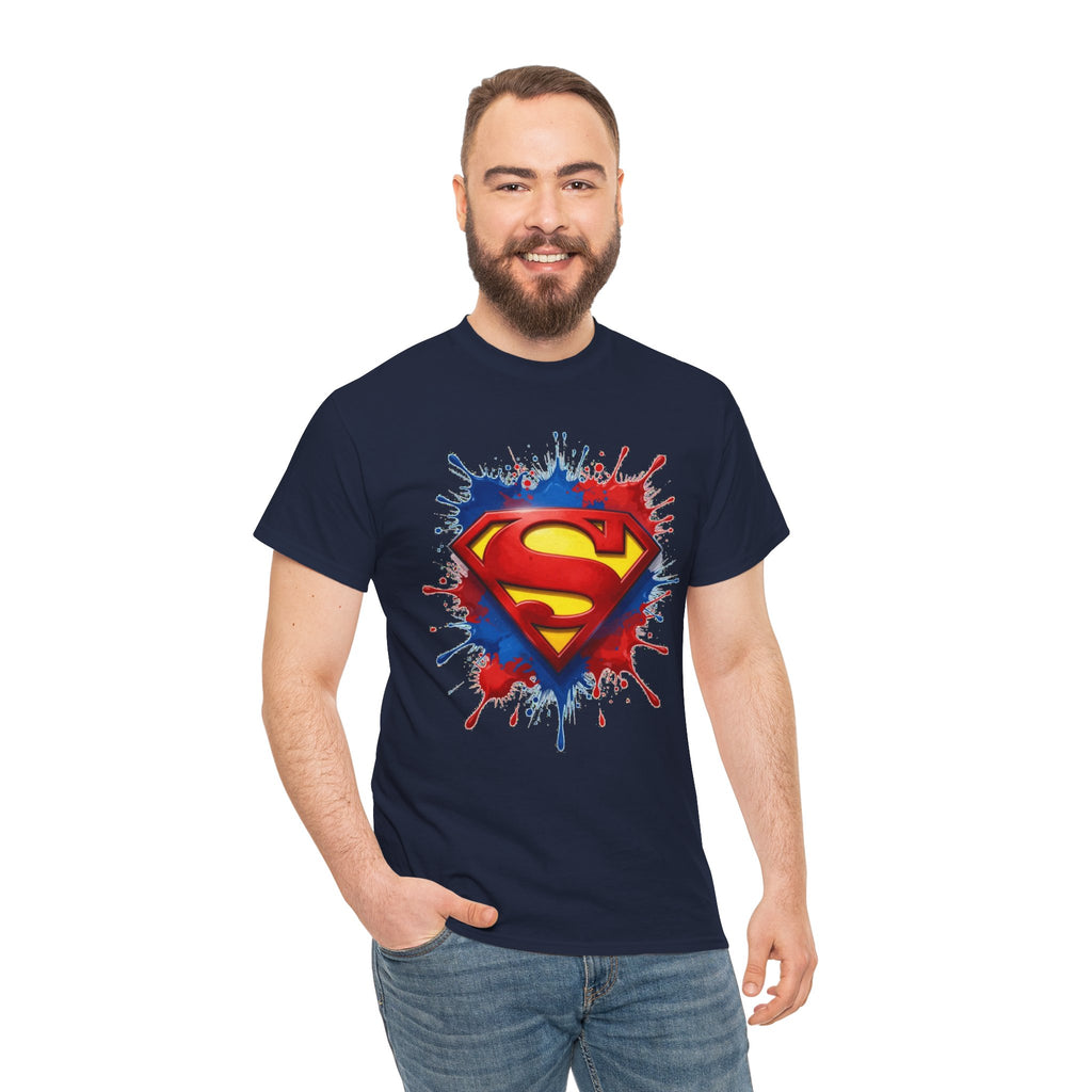 Superhero Emblem Paint-Splash T-Shirt