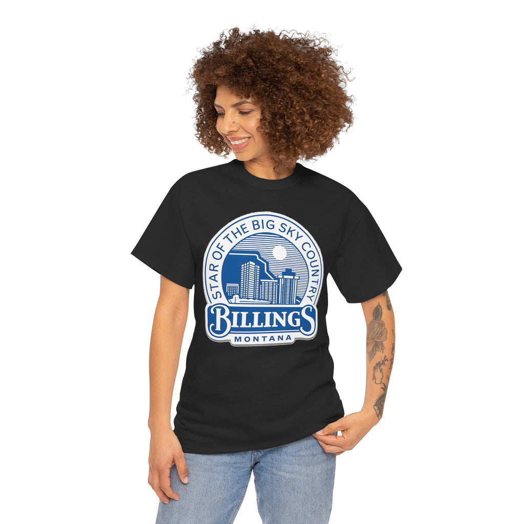Billings Montana Tee — "Star of the Big Sky Country" Retro City Skyline T-Shirt
