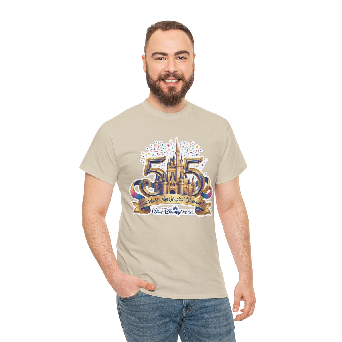 Disney World 50th Anniversary Castle Tee — 'The World's Most Magical Celebration' Souvenir T-Shirt