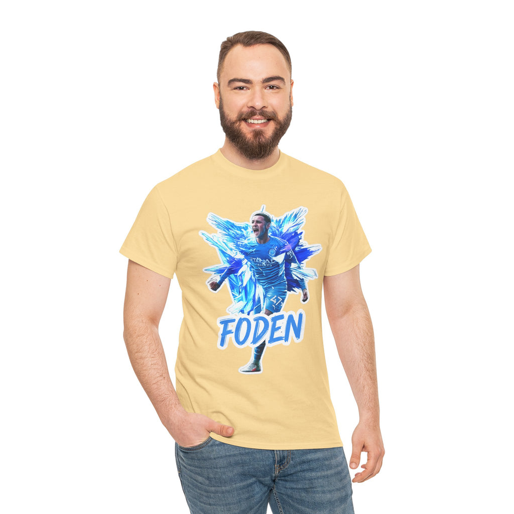 Phil Foden Manchester City Soccer T‑Shirt — Blue Graphic Football Fan Tee