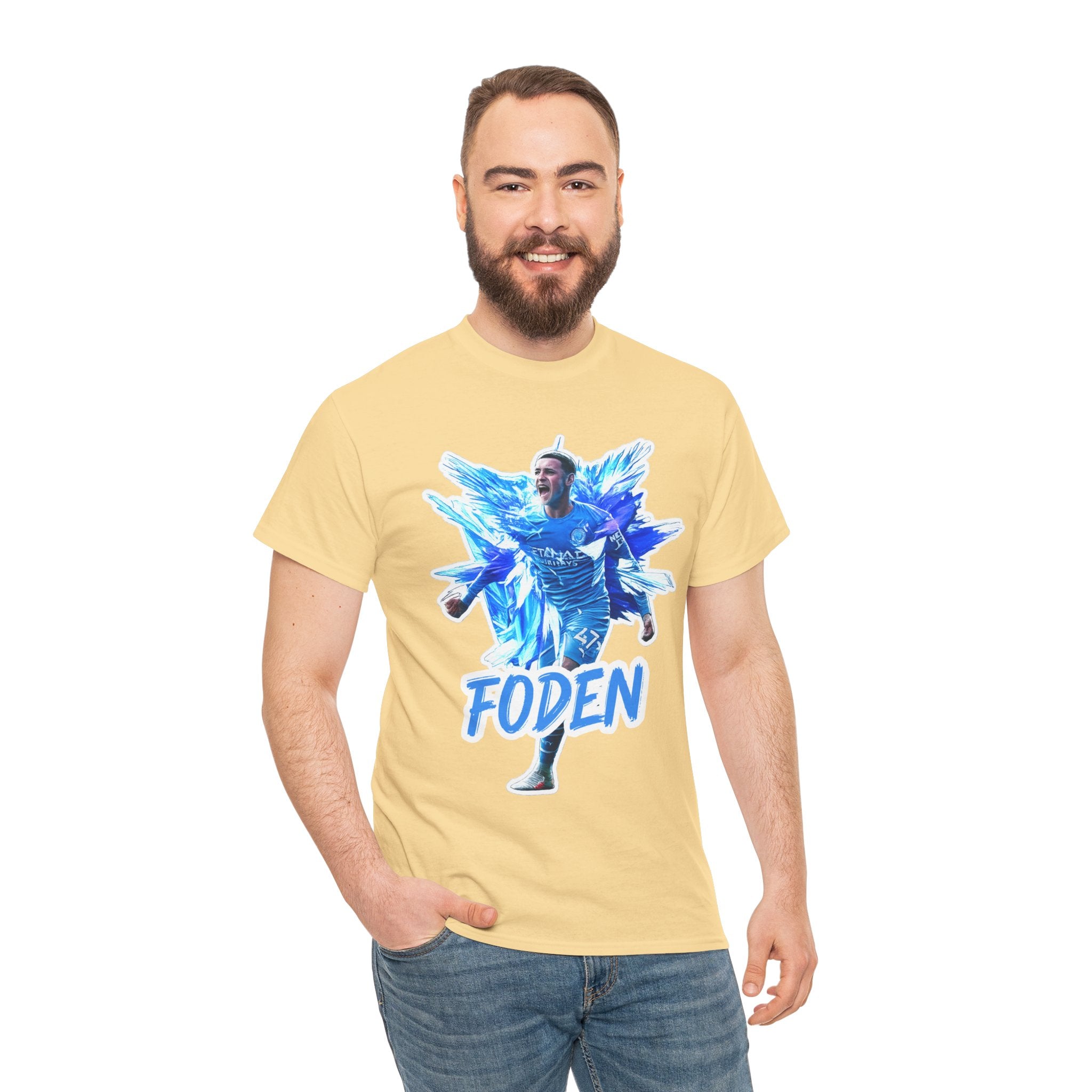 Phil Foden Manchester City Soccer T‑Shirt — Blue Graphic Football Fan Tee