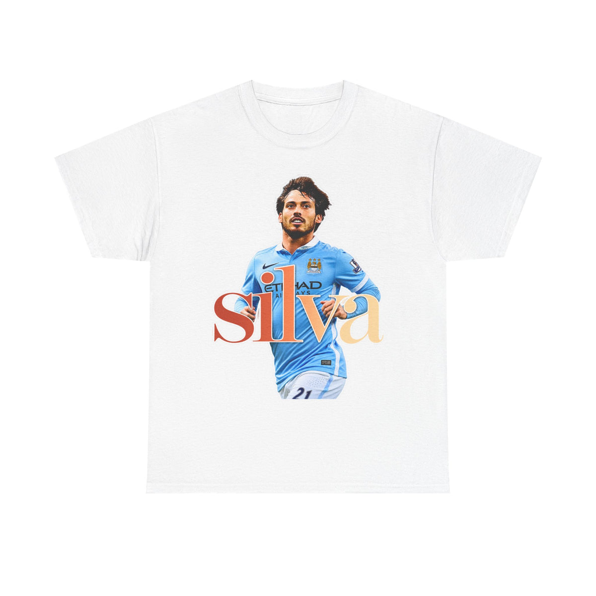 David Silva Manchester City Soccer Player Graphic Tee — Retro Football Fan Shirt