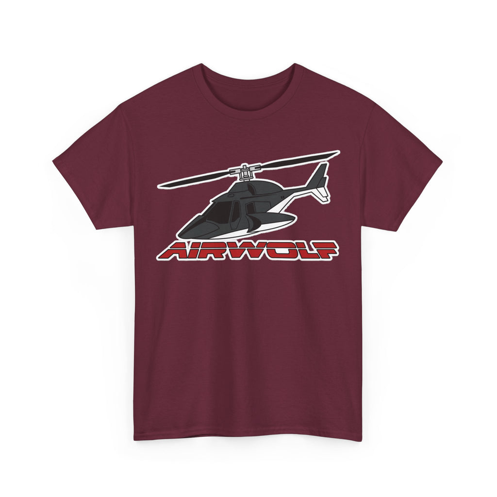 Helicopter Airwolf Tee — Retro Airwolf Logo Graphic T‑Shirt
