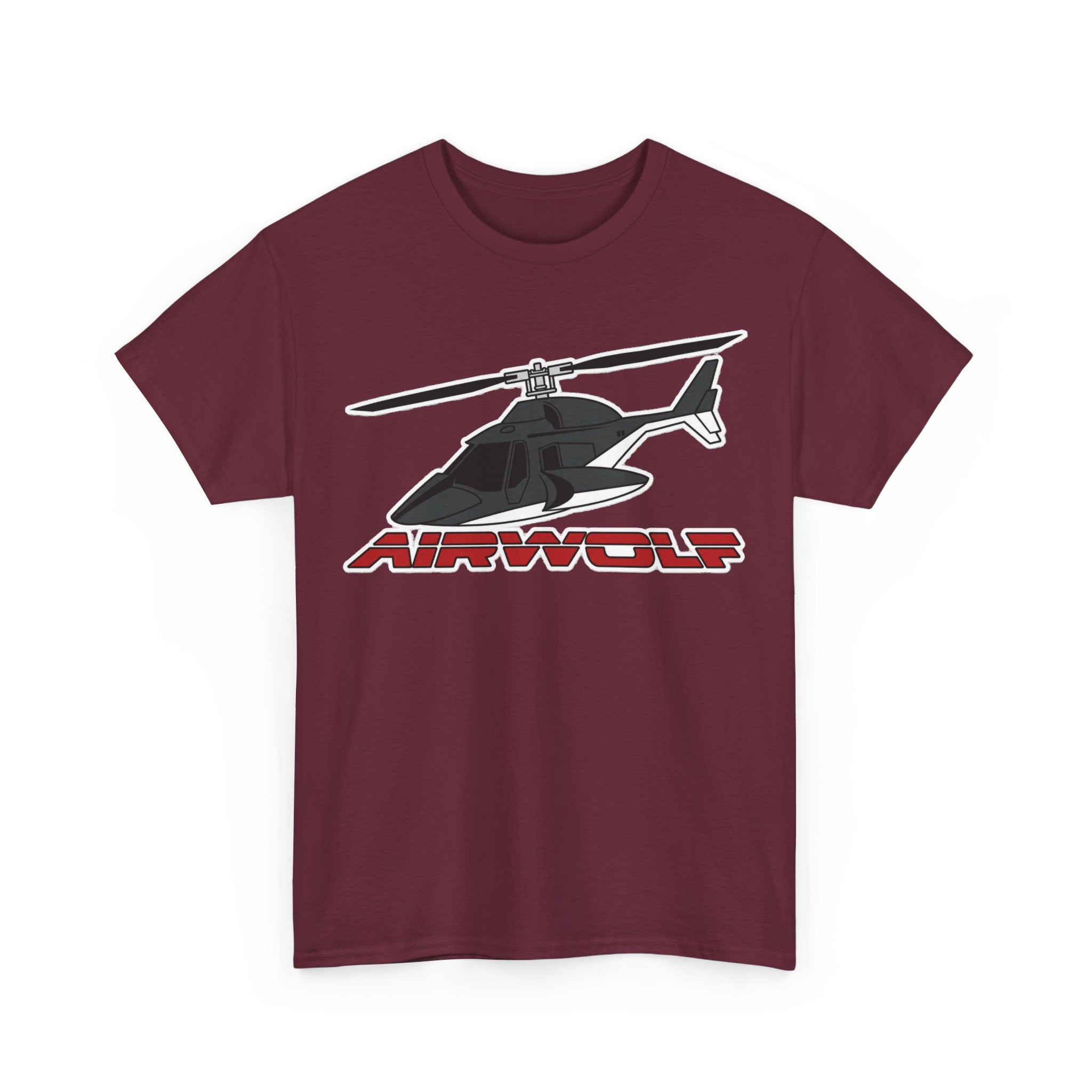 Helicopter Airwolf Tee — Retro Airwolf Logo Graphic T‑Shirt