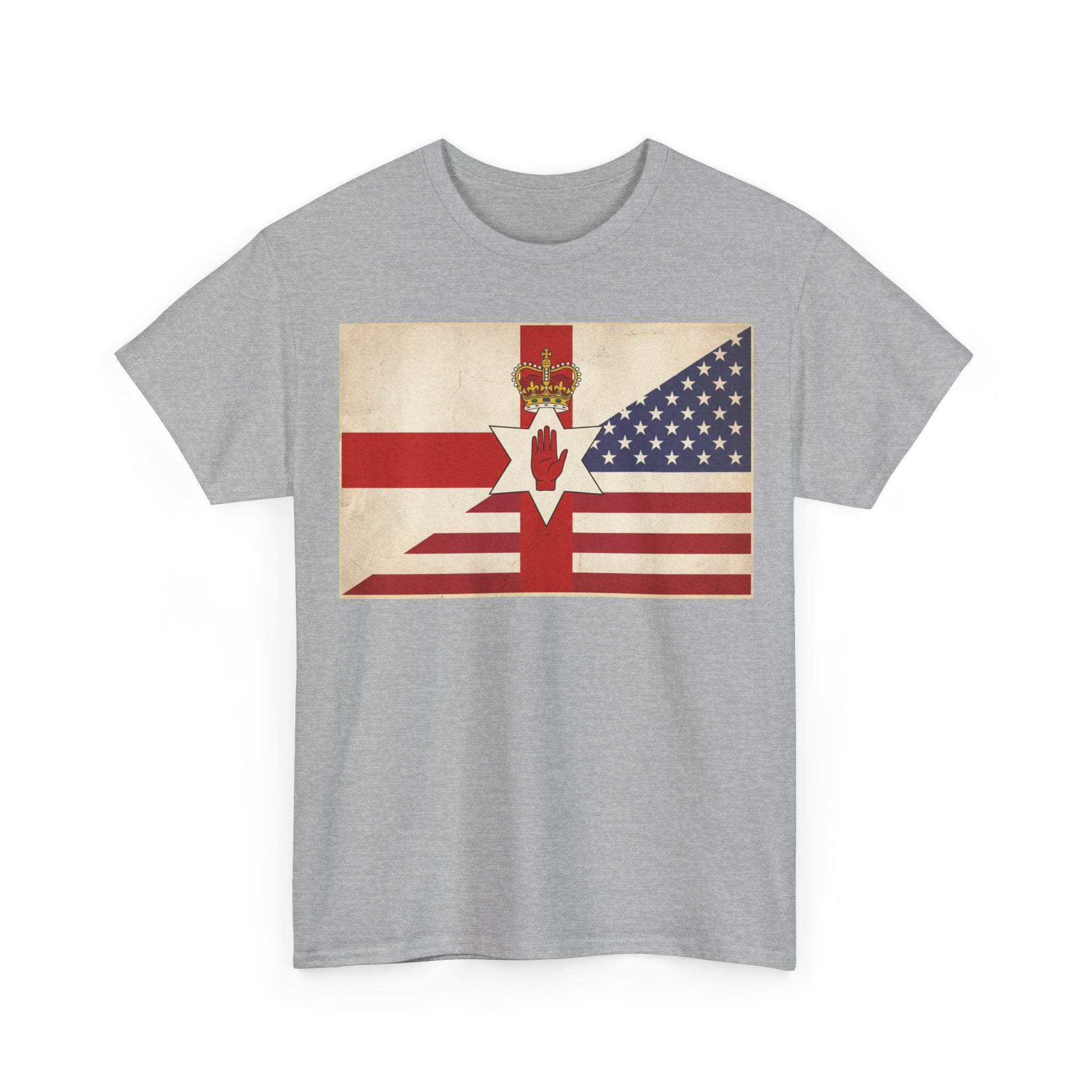 Northern Ireland + American Flag Tee — Vintage Graphic Shirt