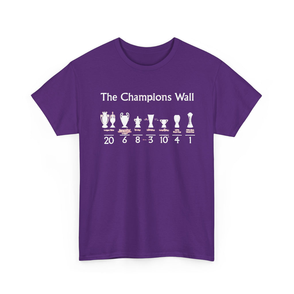 Liverpool The Champions Wall T-Shirt – Soccer/Football Trophy Timeline Tee