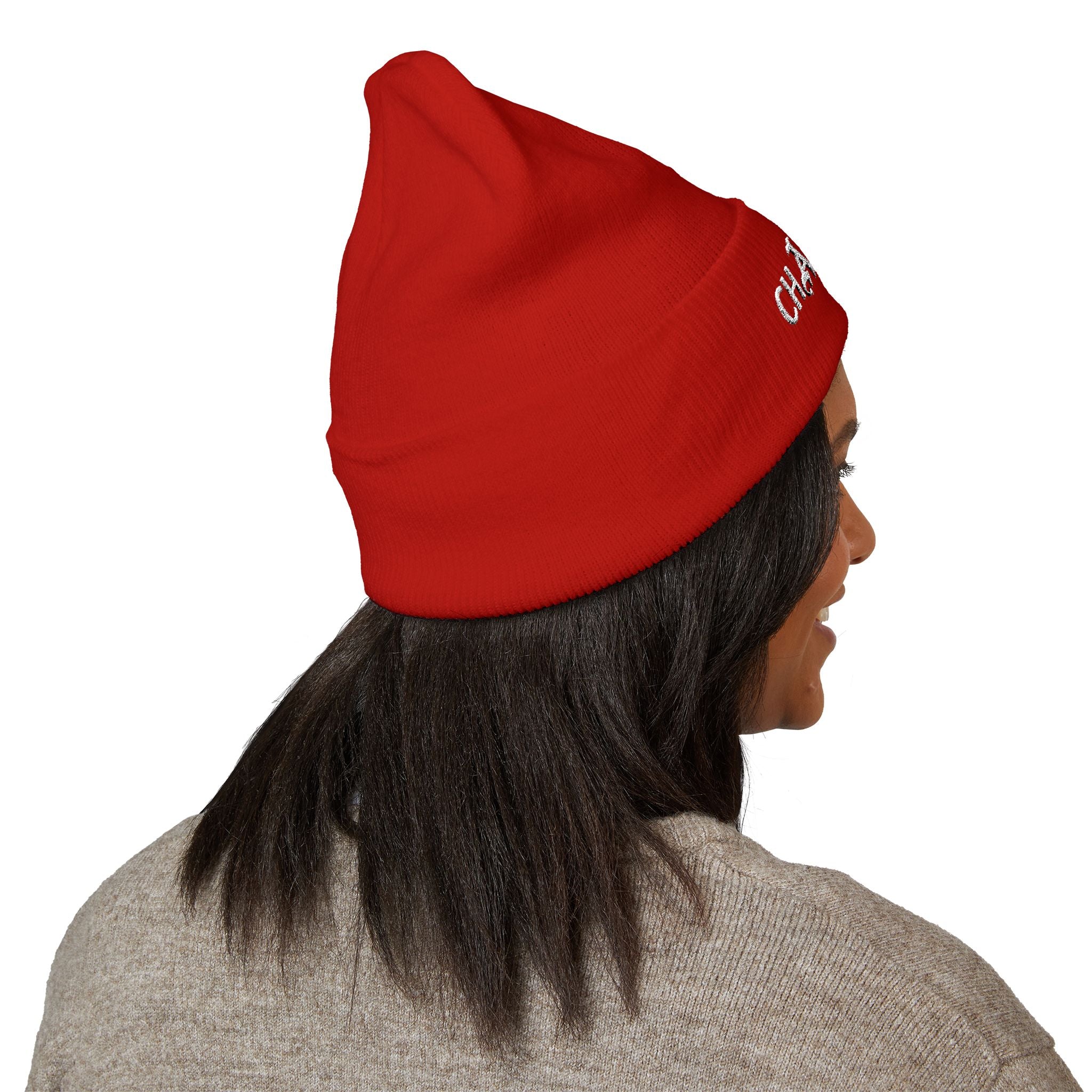 Arsenal Champions Embroidered Cuffed Beanie — 'We Are The Champions' Winter Knit Hat