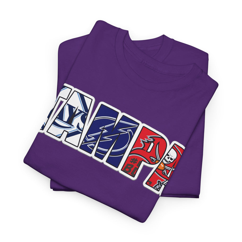 Tampa Block Letter Tee — Florida Flag Graphic T‑Shirt
