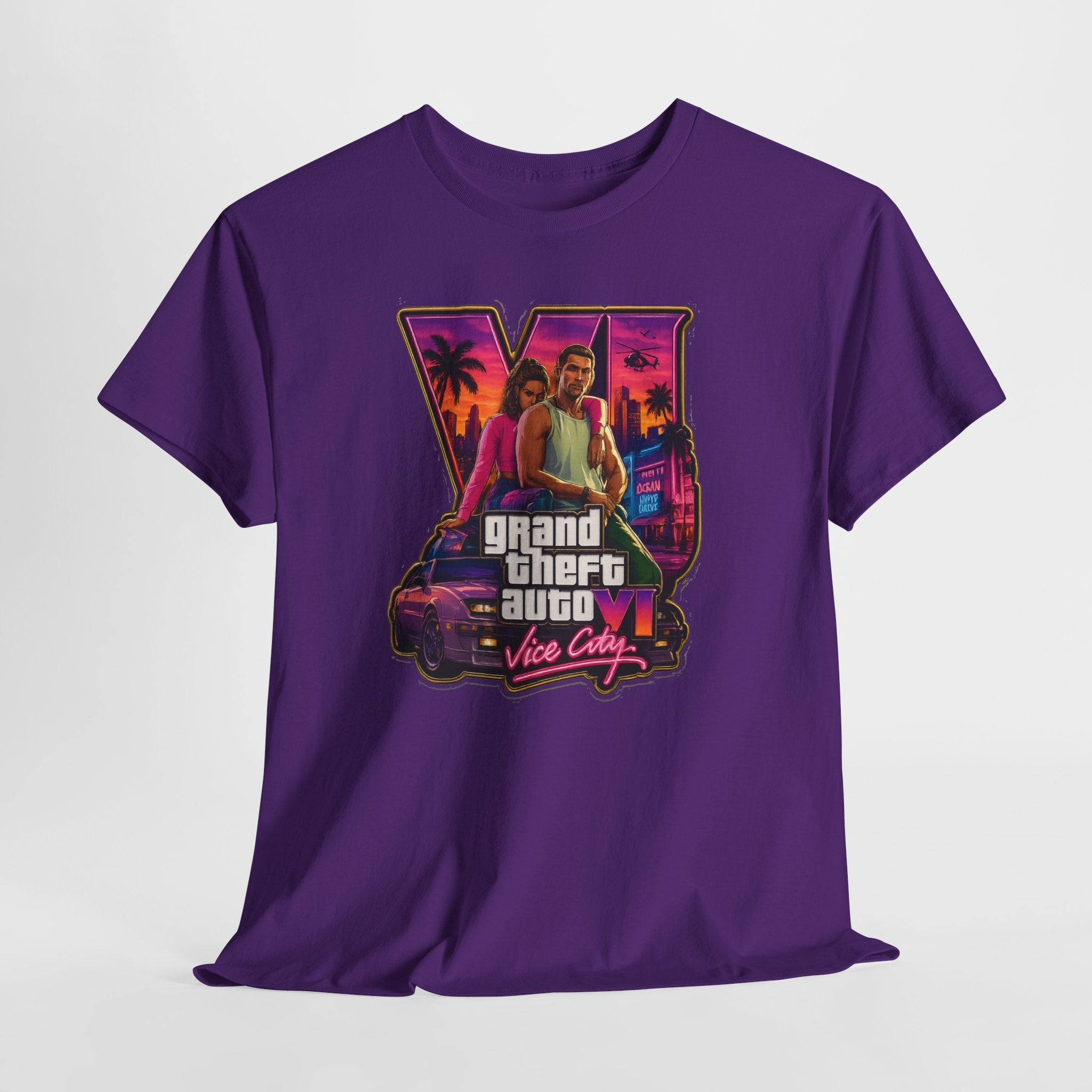 Grand Theft Auto Vice City Retro Logo Tee / Cotton T-Shirt