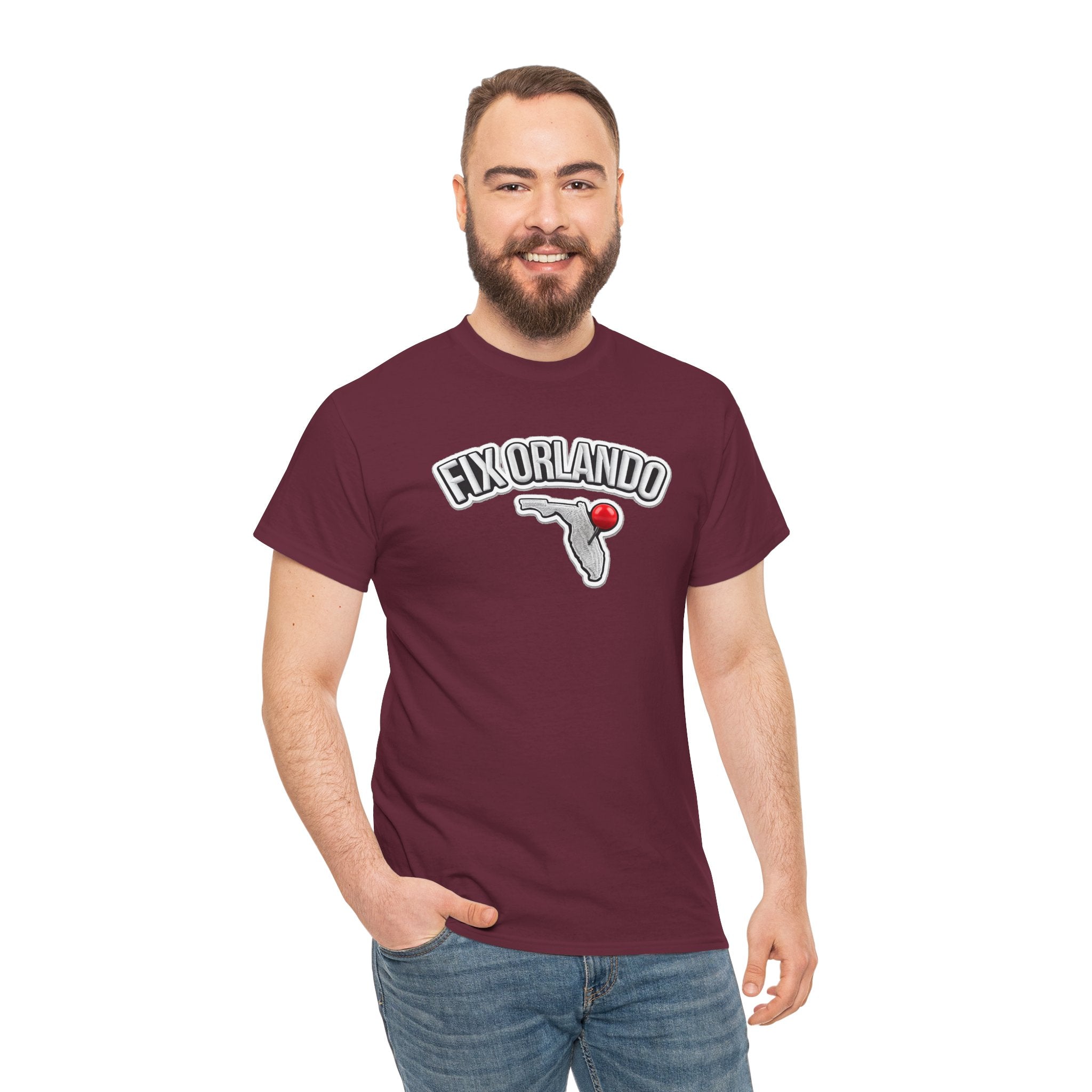 Fix Orlando T-Shirt — Florida Map with Bowling Pin Local Pride Tee