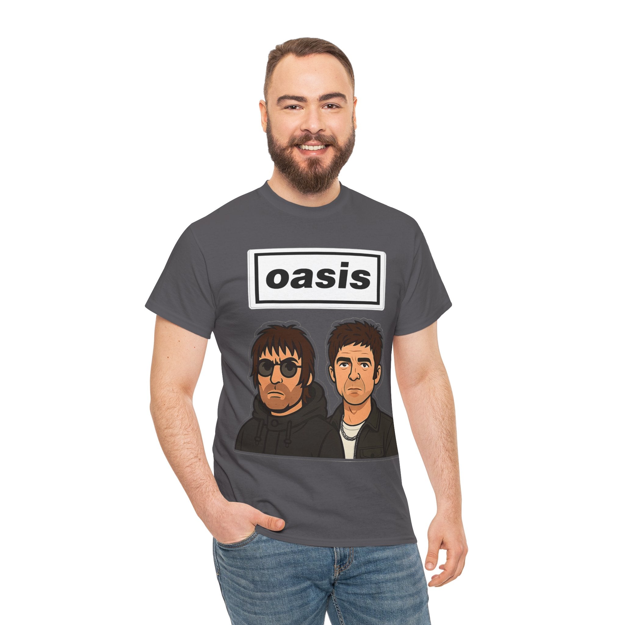 Oasis Inspired Unofficial Band Logo Tee — 'oasis' Graphic T-Shirt