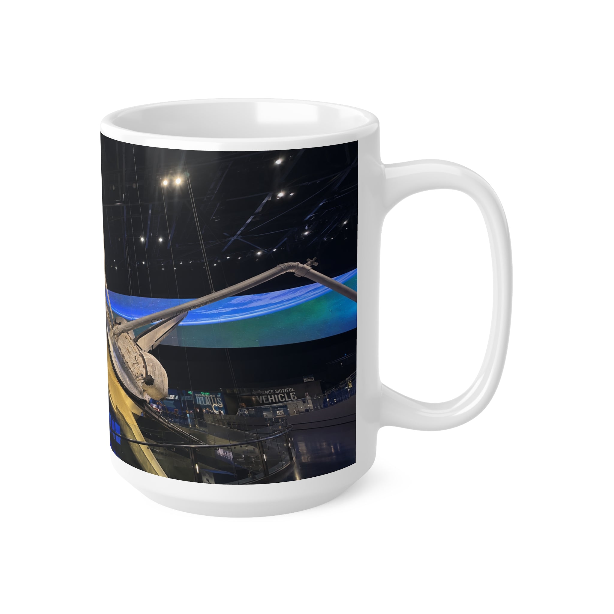 Space Shuttle Atlantis Photo Coffee Mug — NASA Spacecraft Souvenir Ceramic Cup (11oz/15oz)