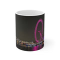 London Eye Nightscape Ceramic Mug — Pink London Eye & River Thames Coffee Cup (11oz & 15oz)