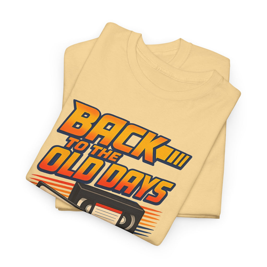 Back to the Old Days Tee – Retro Cassette & VHS Nostalgia T-Shirt