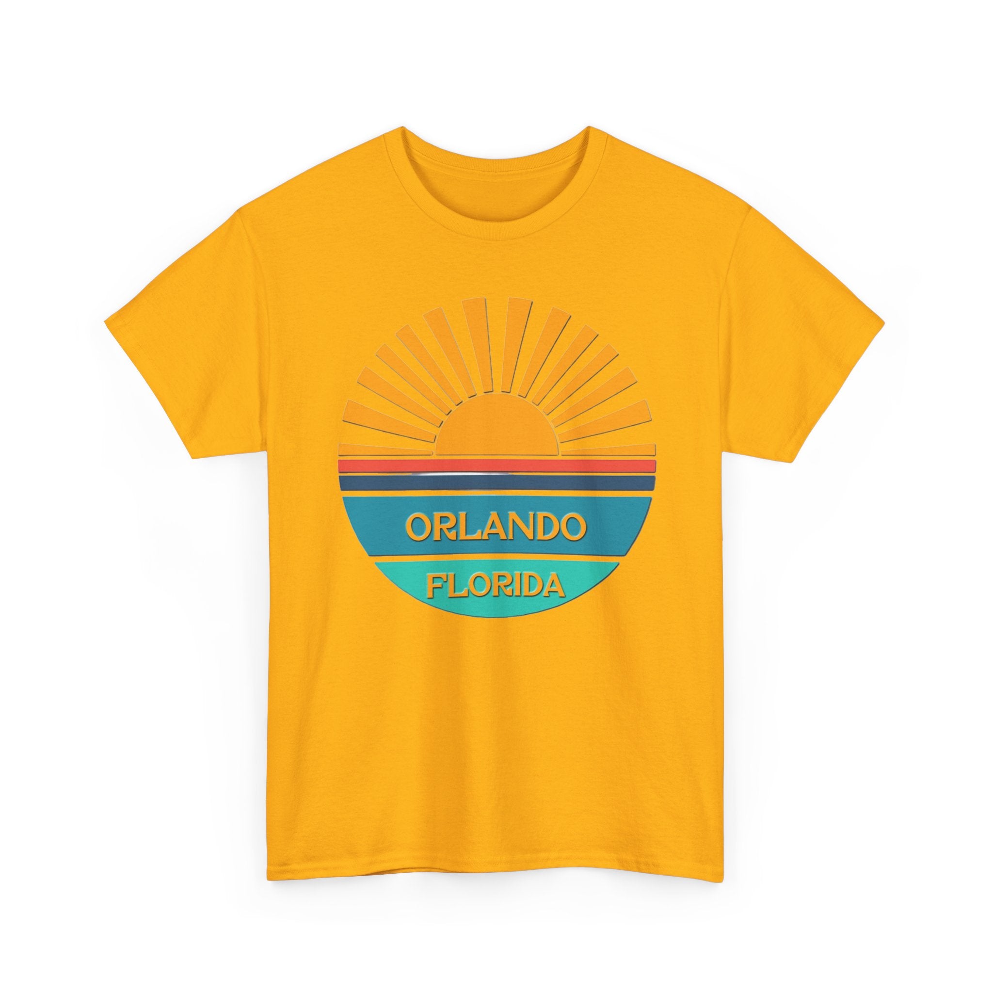 Orlando Florida Sunset T-Shirt – Retro Sunburst Vacation Tee