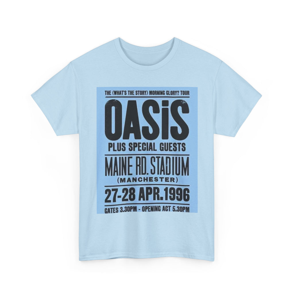 Oasis 1996 Maine Road Tour Poster T‑Shirt — Maine Rd. Stadium Concert Tee