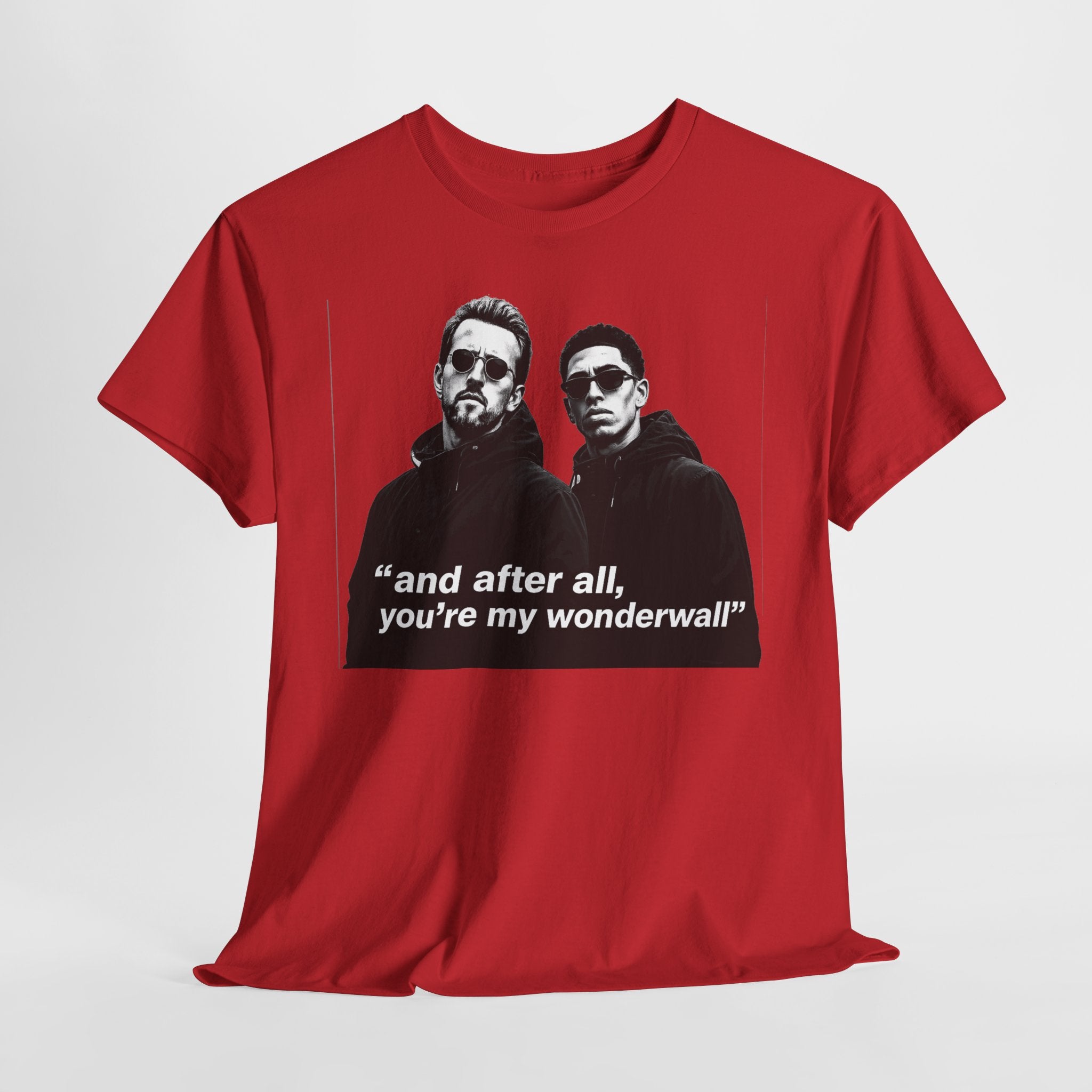 Kane and Bellingham Wonderwall Lyric T-Shirt — ‘and after all, you’re my wonderwall’ Retro Band Tee