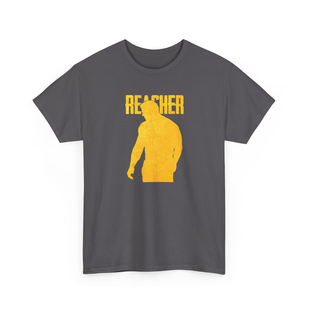 Reacher Silhouette Tee – Bold Yellow Graphic Shirt
