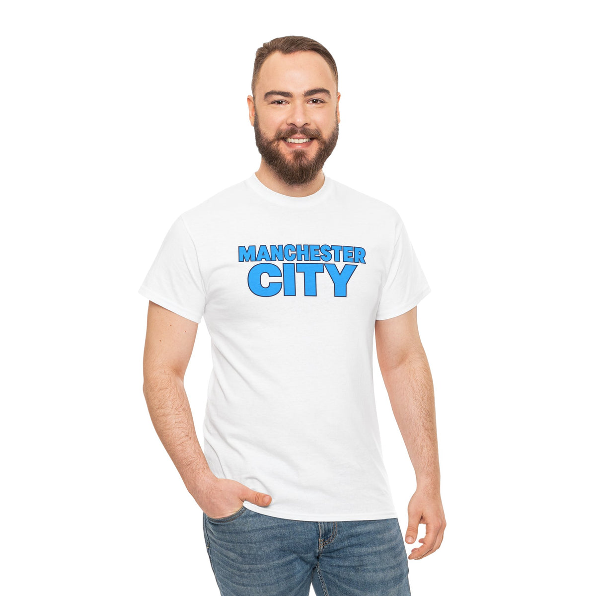 Manchester City T‑Shirt — Retro Blue Logo Tee