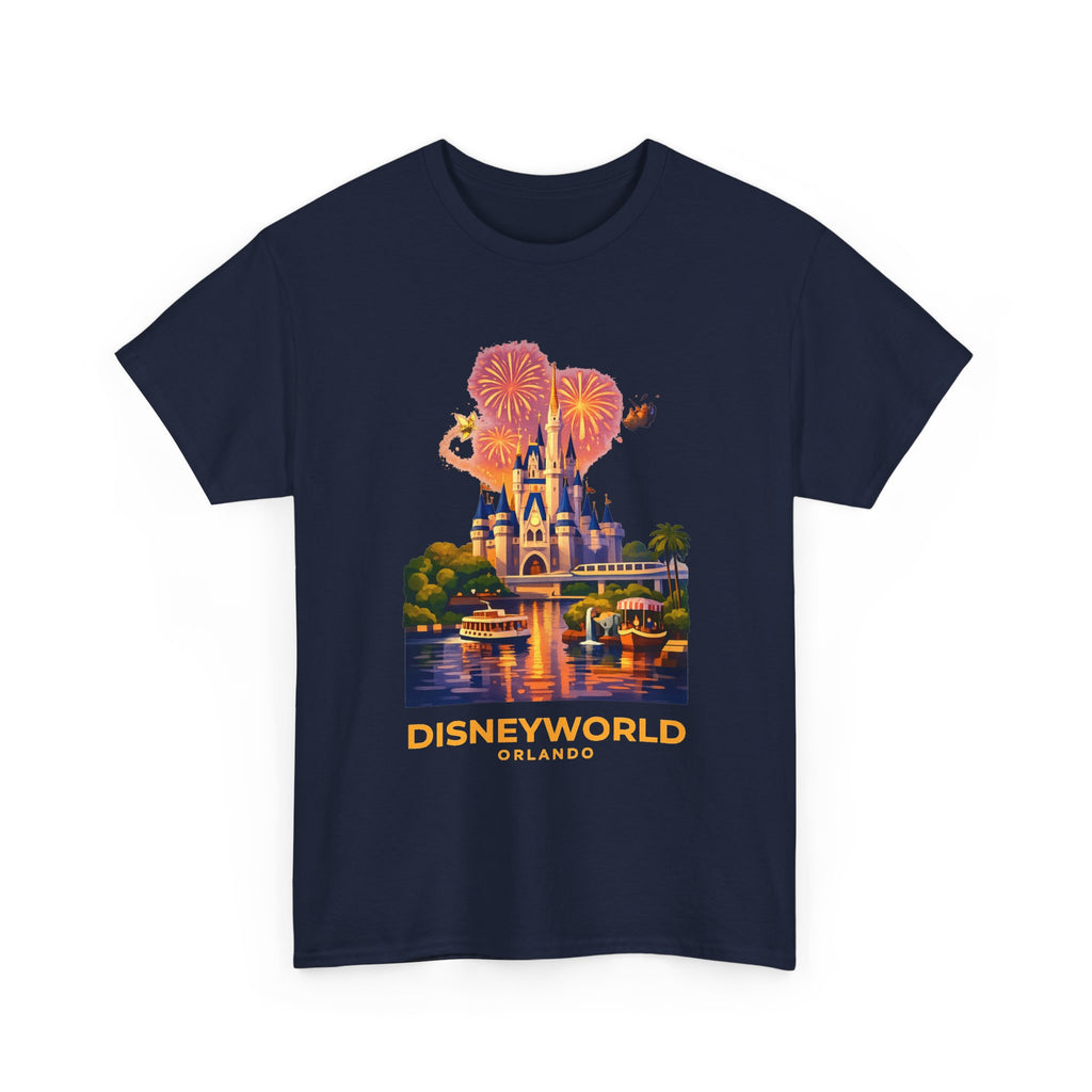 Disney World Castle Orlando Fireworks Cotton T‑Shirt
