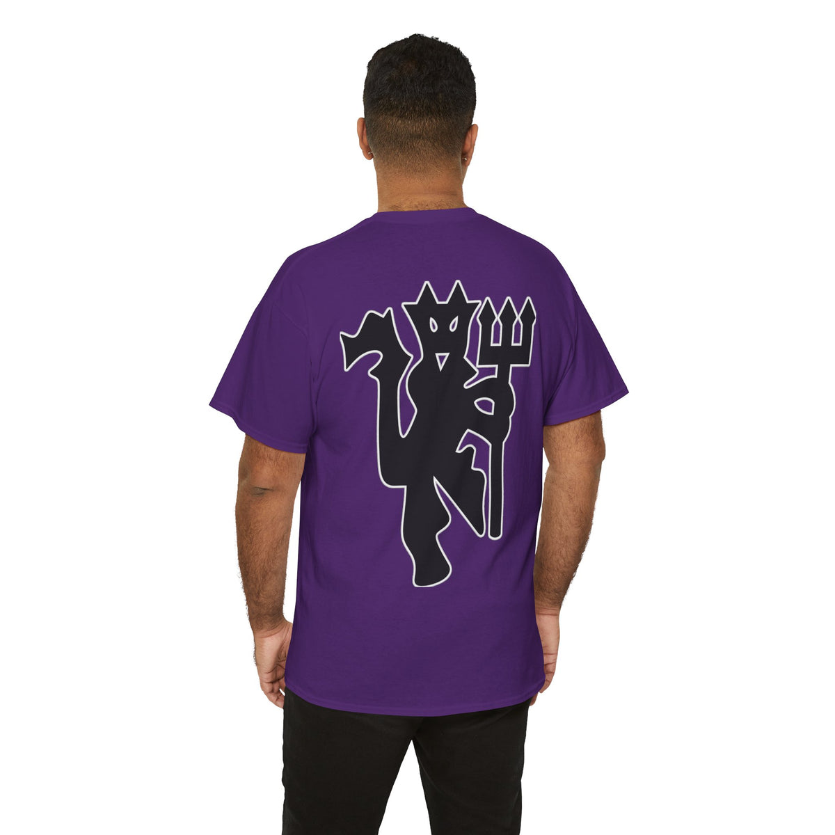 Manchester United Devil Cotton T-Shirt – Retro Trident Football Crest Tee
