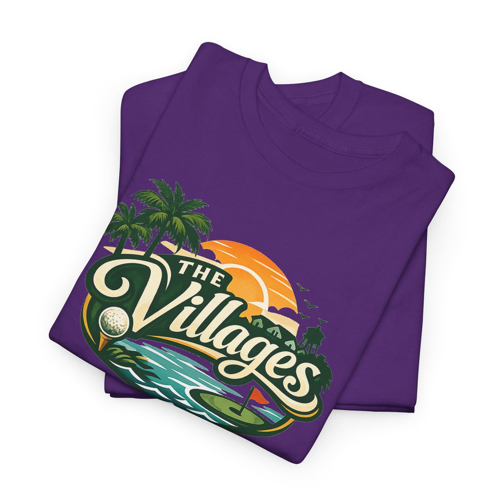 The Villages of Florida Sunset Logo Tee - Florida Palm Beach Retro T-Shirt