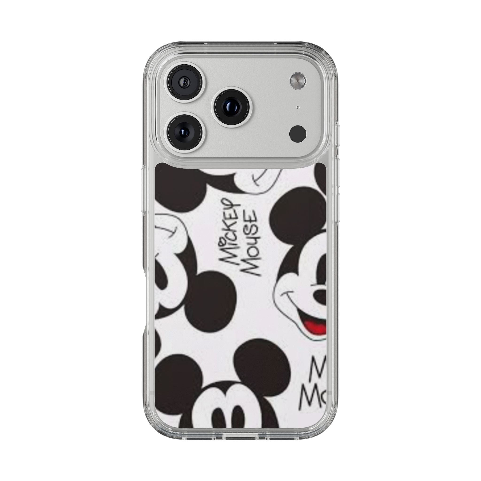 Mickey Mouse Clear Phone Case – Retro Cartoon Pattern Clear Case