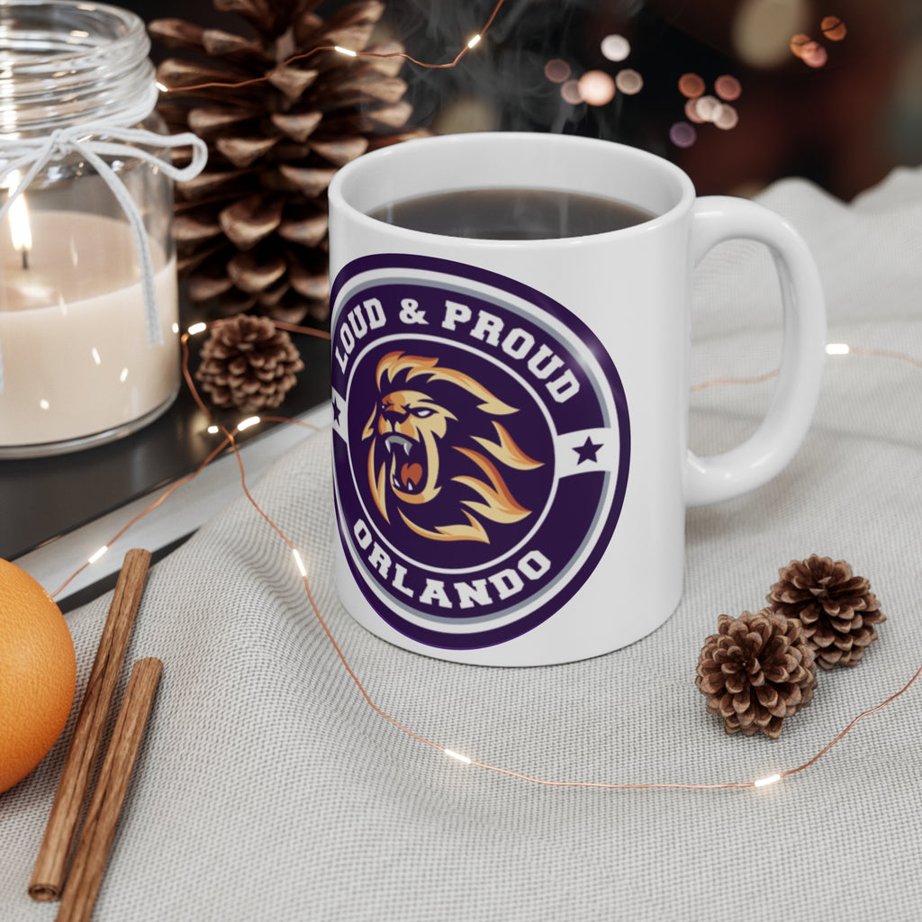 Orlando Coty Soccer Loud & Proud Lion Ceramic Coffee Mug — 11oz & 15oz