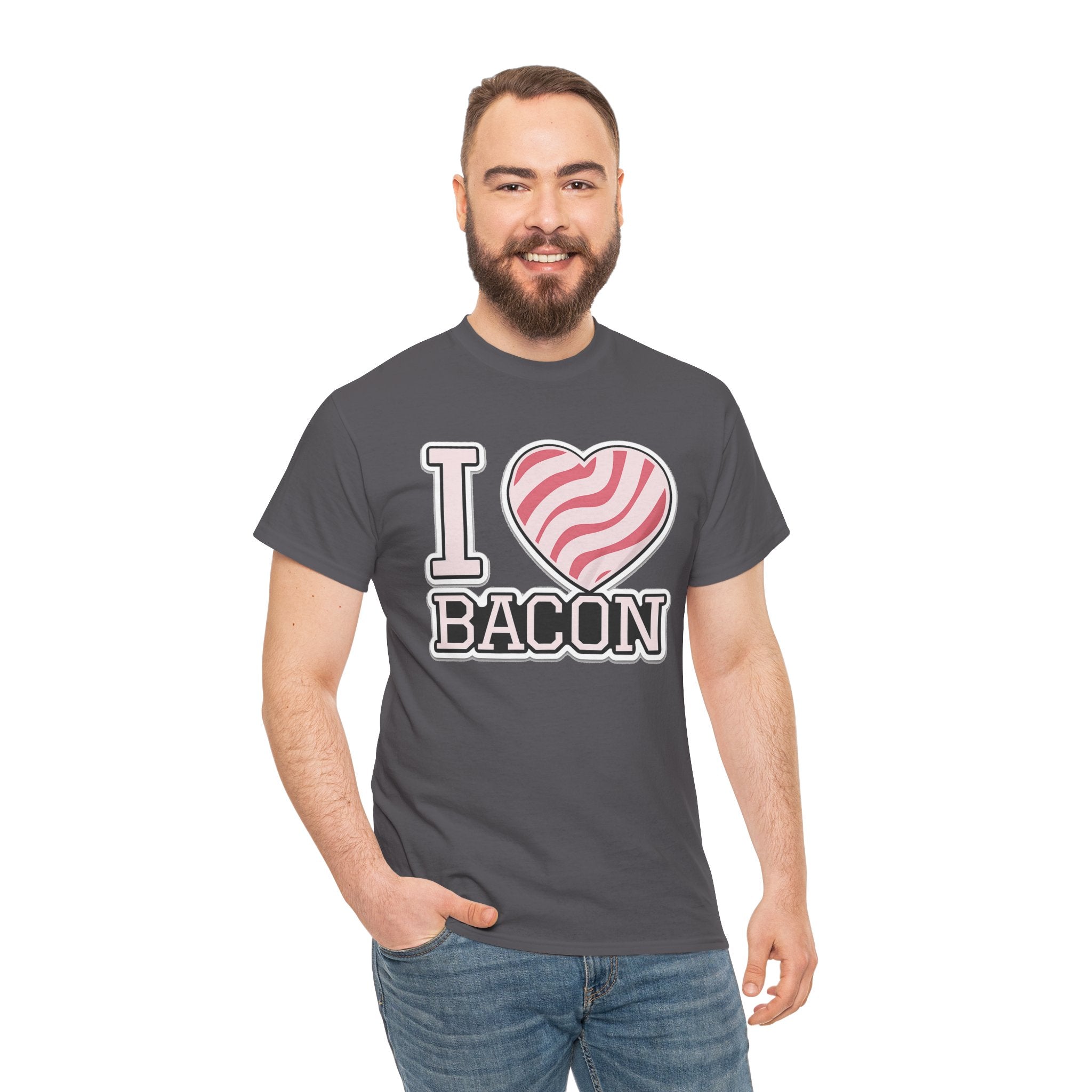 I Heart Bacon T-Shirt — Funny Novelty Bacon Lover Tee