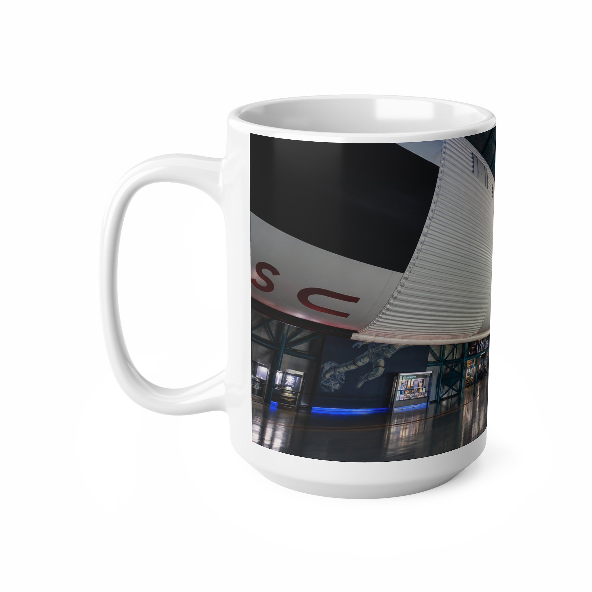 Space Museum Rocket Ceramic Coffee Mug – NASA Exhibit Photo, 11oz & 15oz