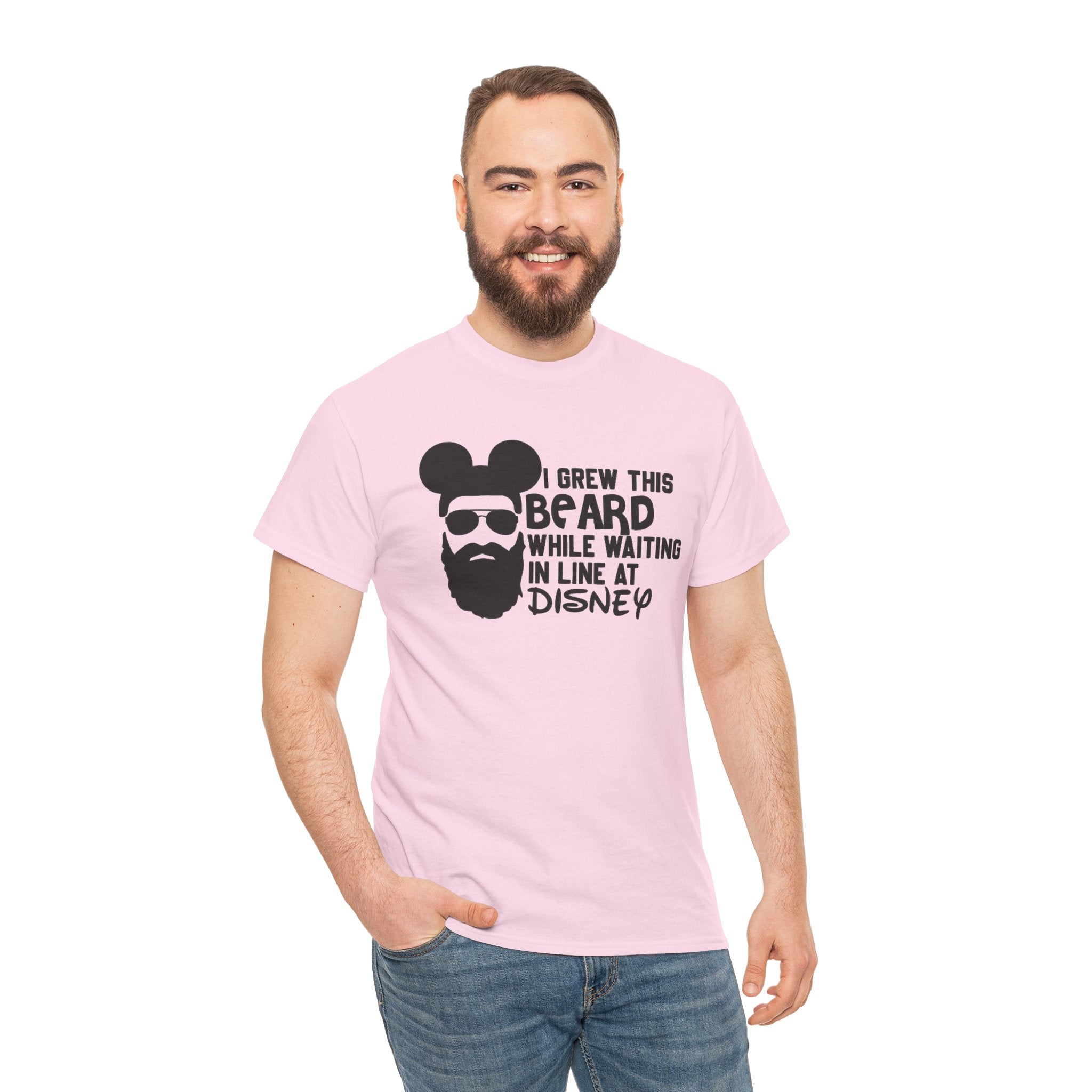 Beard While Waiting Tee – "I Grew This Beard While Waiting In Line At Disney" Funny Disney Dad T-Shirt