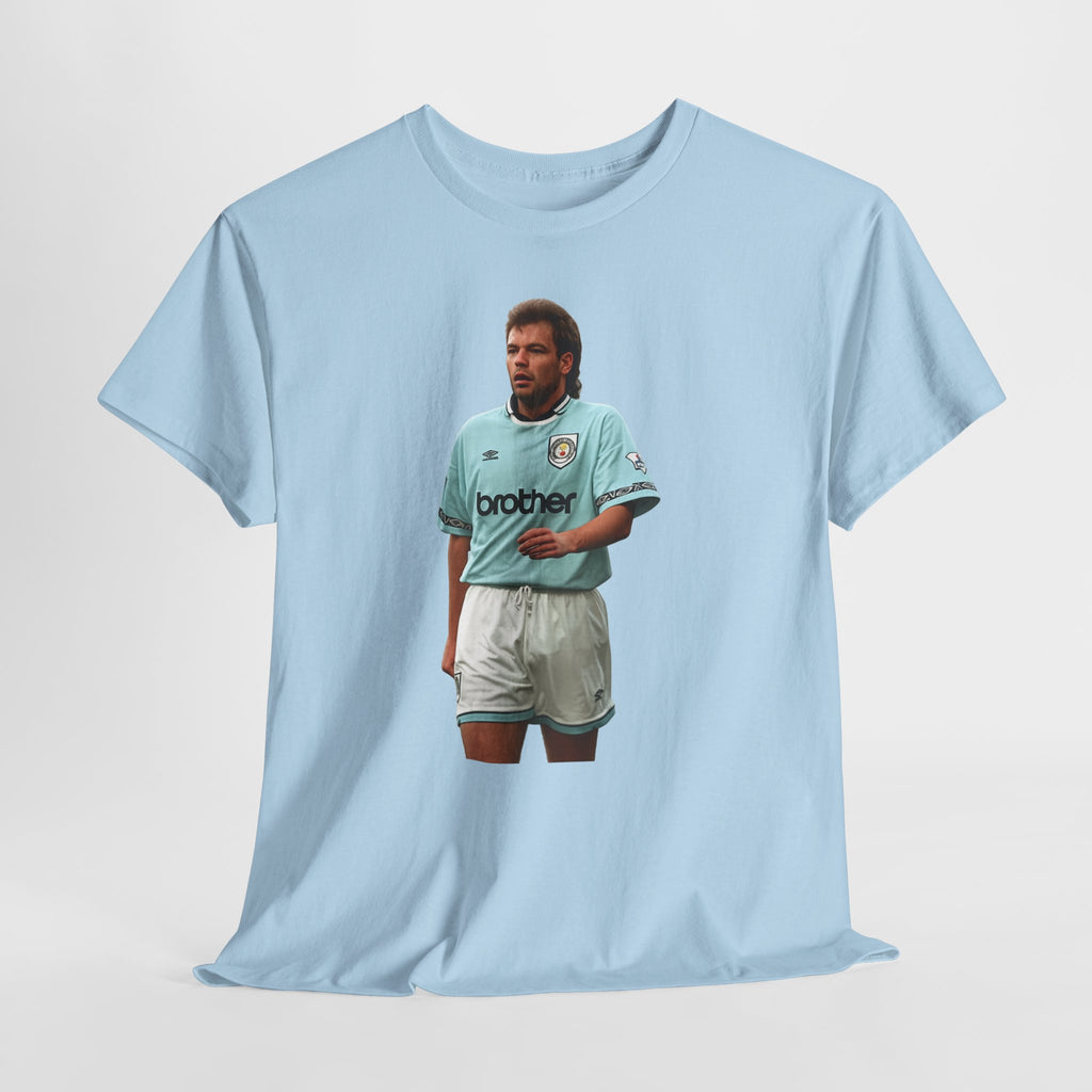 Uwe Rosler Manchester City Legend Graphic Tee - Retro Football Kit Print
