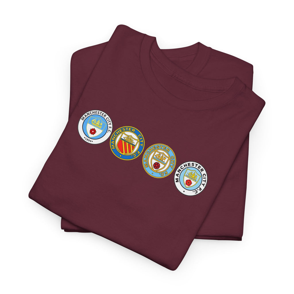Man City Retro Crest Inspired Cotton T-Shirt