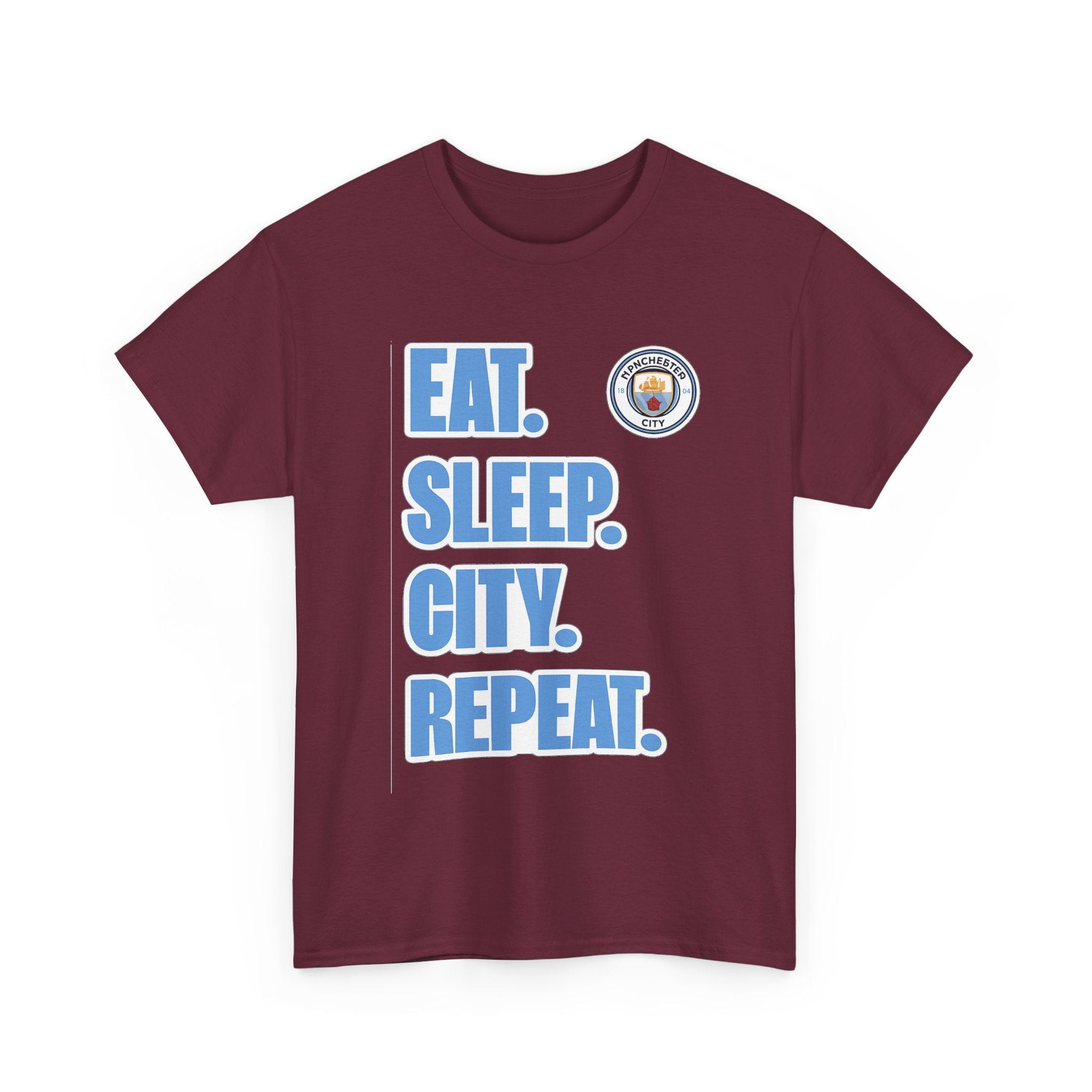 Eat. Sleep. City. Repeat. T‑Shirt — Manchester City Fan Tee