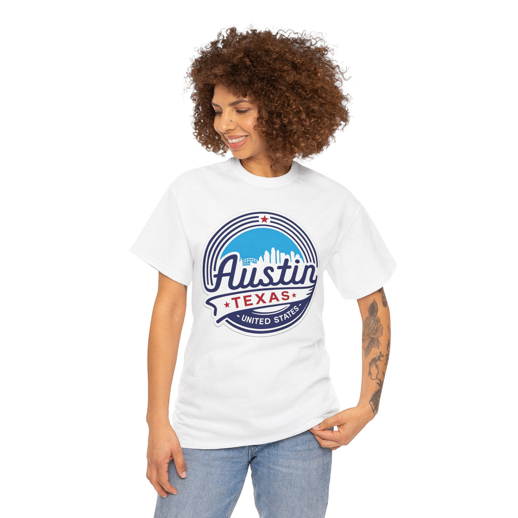 Austin Texas Retro Skyline T-Shirt — Vintage City Pride Tee