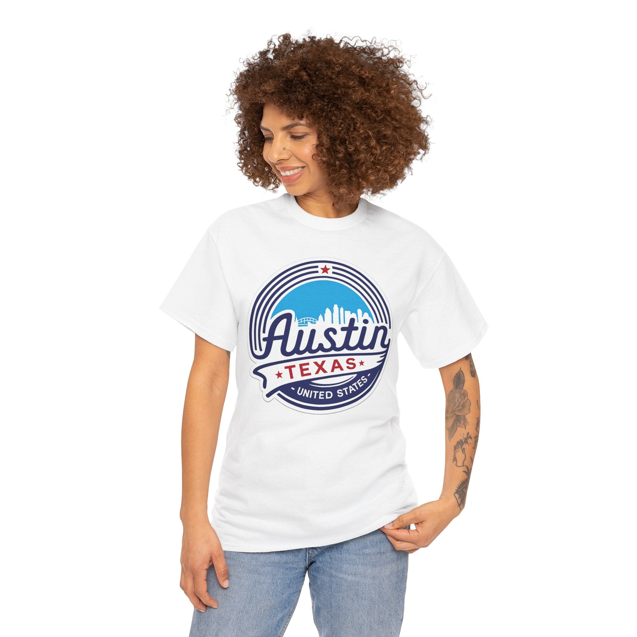 Austin Texas Retro Skyline T-Shirt — Vintage City Pride Tee
