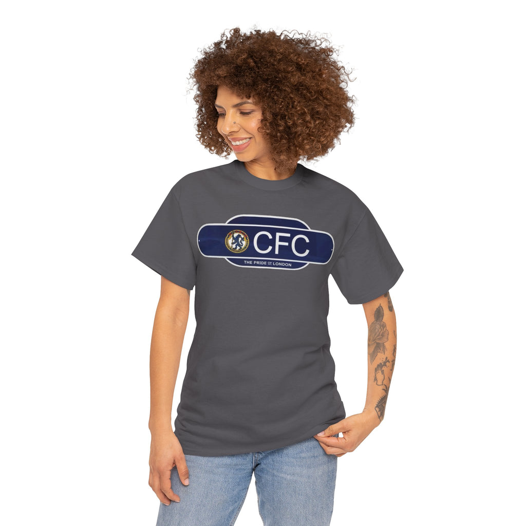 Chelsea Railway Sign Crest Logo T‑Shirt — Retro Football Badge Tee