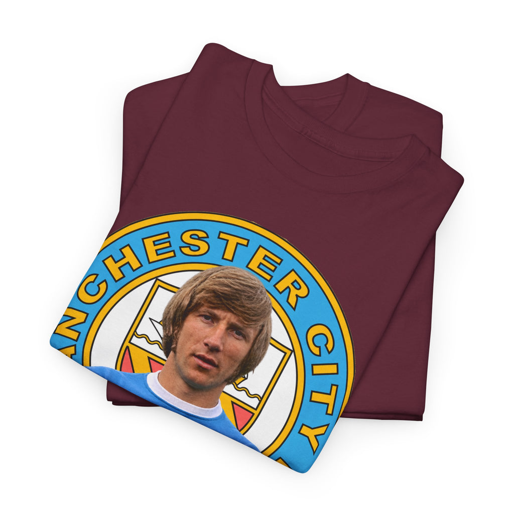 Colin Bell Manchester City Legend Cotton Tee — Retro Player Graphic