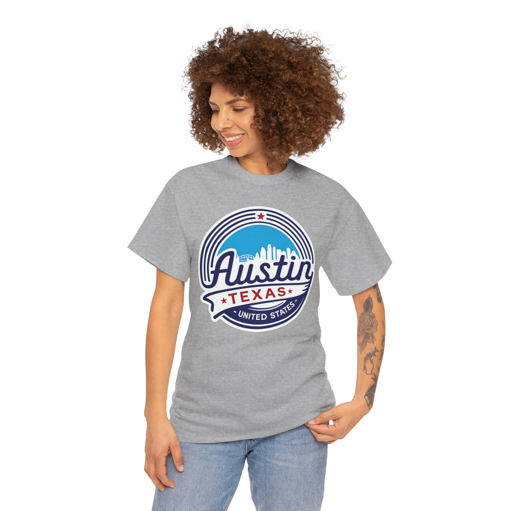 Austin Texas Retro Skyline T-Shirt — Vintage City Pride Tee