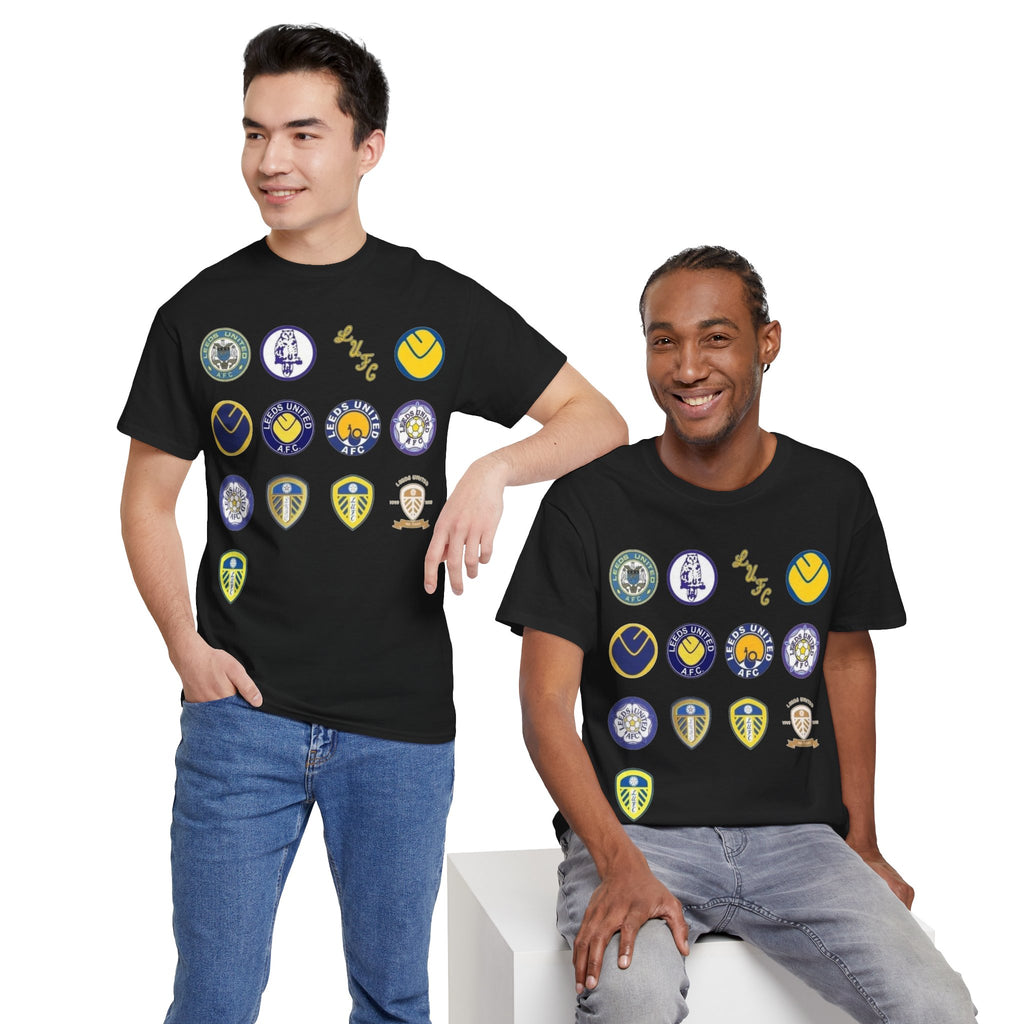 Leeds United Retro Crest Cotton T-Shirt — Vintage Football Club Emblem Tee